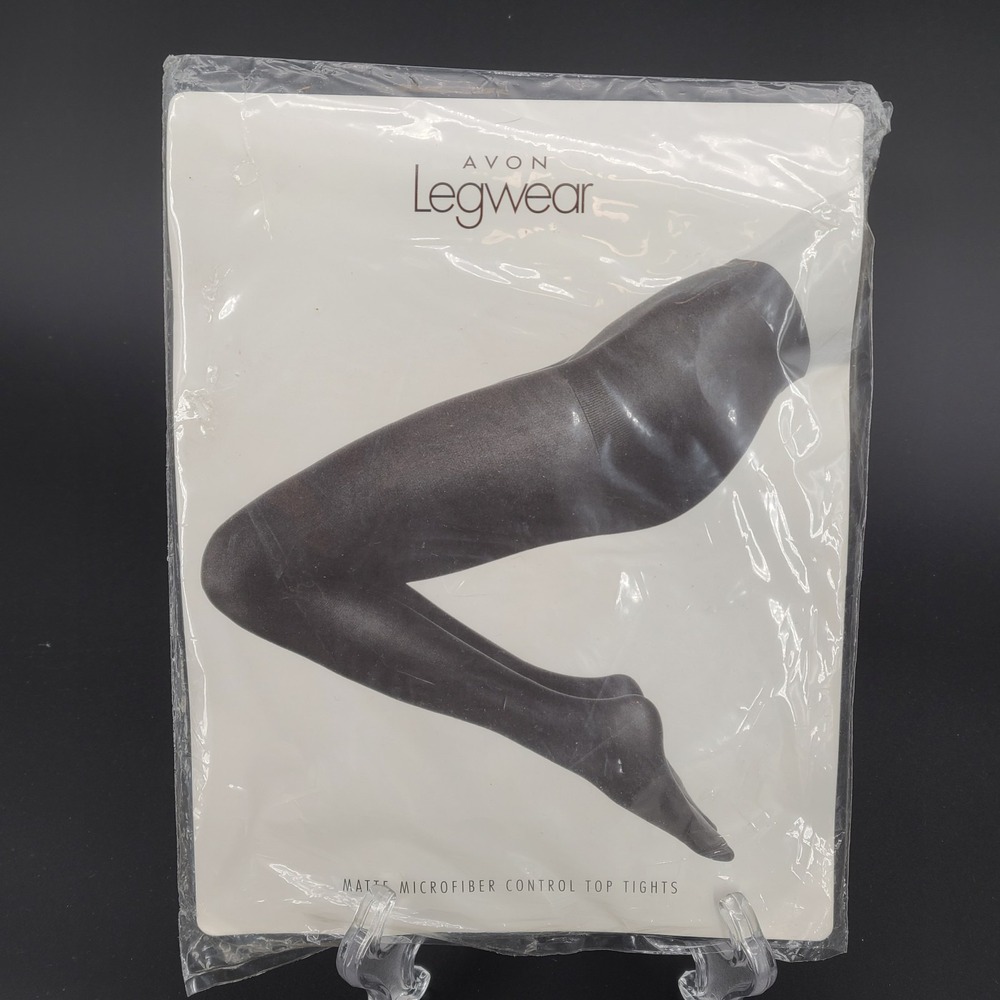 Avon Legwear Matte Microfiber Control Top Tights Dark Navy Size E 422564